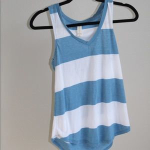 Blue & White Tank Top